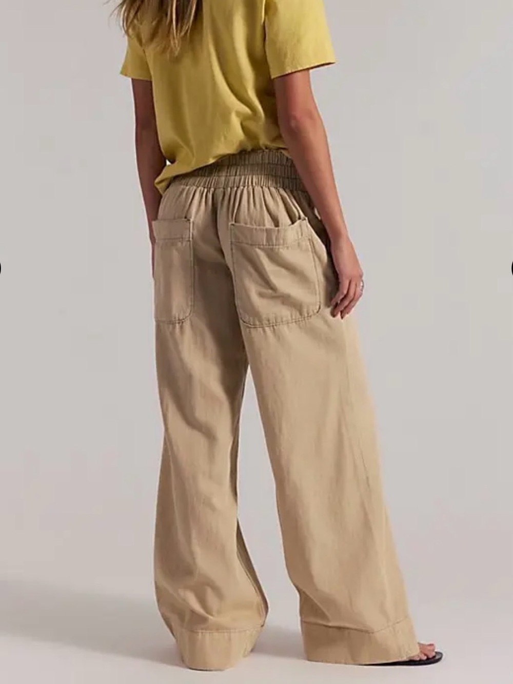 We The Free Breezy Denim Pull-On Jeans in Khaki NWOT M - Picture 2 of 11